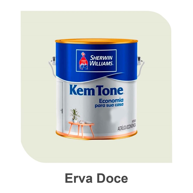 Tinta Acrilica Fosca Kemtone L Erva Doce Sherwin Williams Tinta