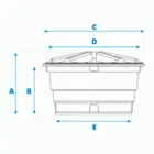CAIXA D'AGUA ABERTA C/TAMPA 150L FORTLEV