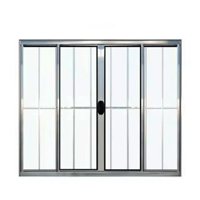 Janela de Correr 4 Folhas 120X150cm Brilhante c/Grade Lux