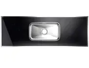 Pia de Cozinha Laminado 1,50m Preto Absoluto Forminox