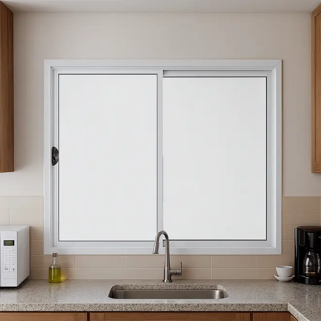 Janela de Correr 2Folhas 100X100 Branco Sem Grade Lux