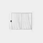 Janela de Correr 2Folhas 100X150 Branco Com Grade Lux