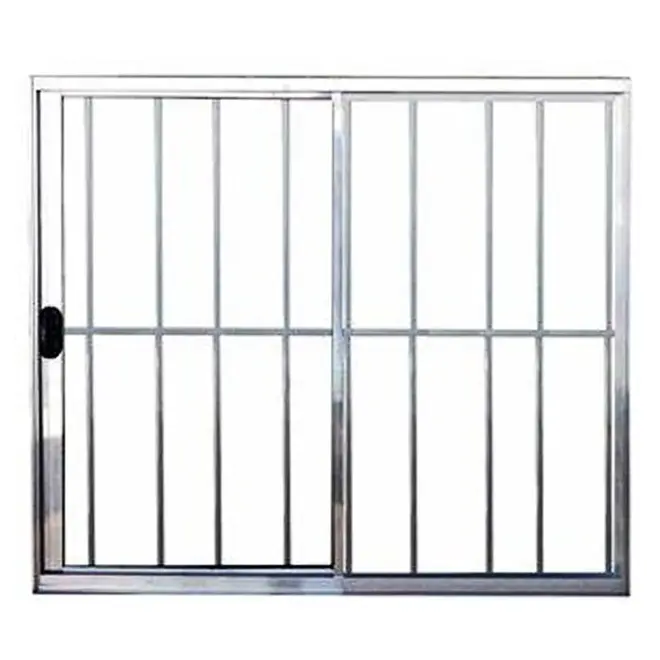 Janela de Correr 2Folhas C/ Grade 100X100 Brilhante  Lux
