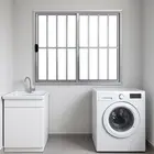 Janela de Correr  2Folhas C/ Grade 100X120 Brilhante Lux