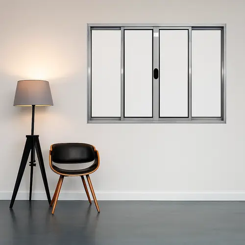 Janela de Correr 4Folhas 100X120 Brilhante Lux
