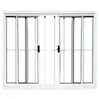 Janela de Correr 4Folhas  100X120 Branco Com Grade Lux
