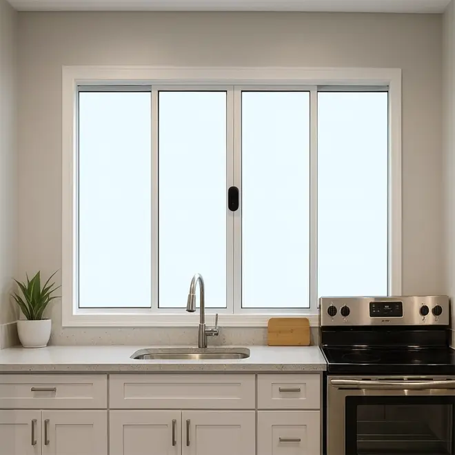 Janela de Correr 4Folhas 100X150 Branco Lux
