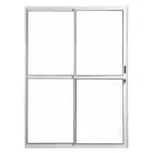 Porta de Correr Balcão 2 Folhas 210X150 Branco C/Fechadura Lux