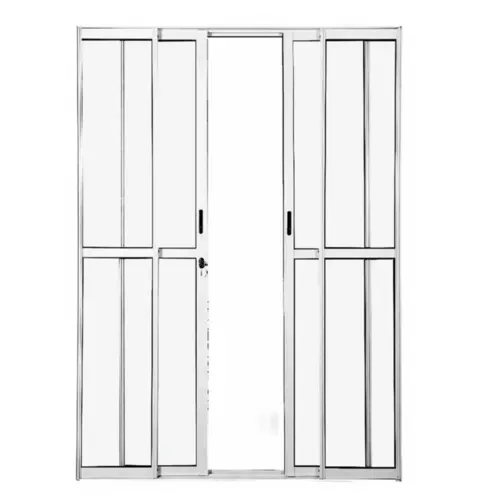 Porta de Correr Balcão 4 Folhas 210X150 Branco C/Fechadura Lux