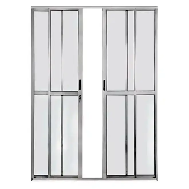 Porta de Correr Balcão 4 Folhas Brilhante 210X200 C/Fechadura Lux