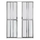 Porta de Correr Balcão 4 Folhas Brilhante 210X200 C/Fechadura Lux