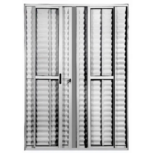 Porta de Correr Balcão 6 Folhas 210X150 Brilhante C/Fechadura Lux