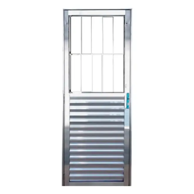 Porta Postigo Alumínio Brilhante 210X90 Esq  Lux
