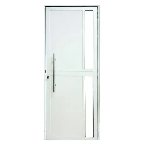 Porta de Aluminio Seteira Branca  210X90 Dir  Lux
