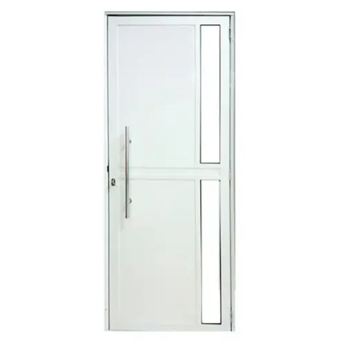 Porta De Aluminio Seteira Branca  210X80 Dir  Lux