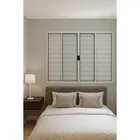 Veneziana de aluminio 6Folhas 100X120 Branco Sem Grade Lux