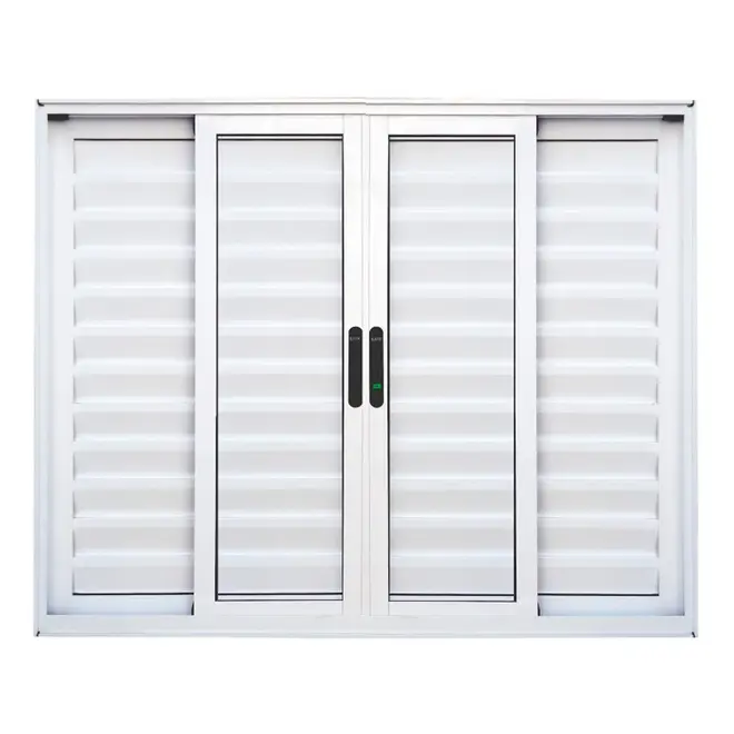 Veneziana de Alumínio 6 Folhas Premium 100X150cm Branco Sem Grade Lux