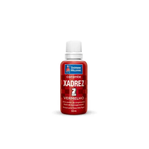 Corante Pigmento Líquido Xadrez p/ Tintas 50ml Vermelho Sherwin Williams
