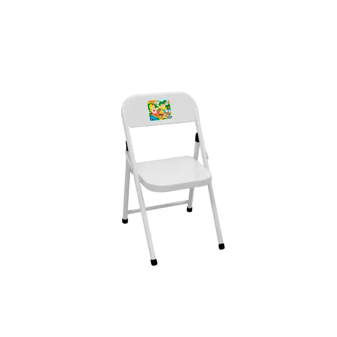 Cadeira Infantil Dobrável  Branco Fantasia  Açomix