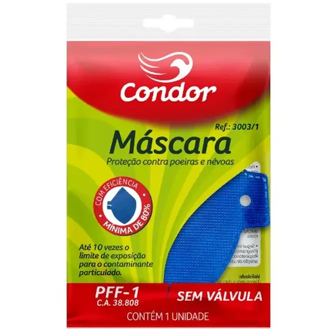 Máscara de Proteção Sem Válvula PFF-1 3003/1  Condor
