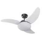 Ventilador de Teto Solano 3 Pás Aço Escovado com Luminária 127V Tron