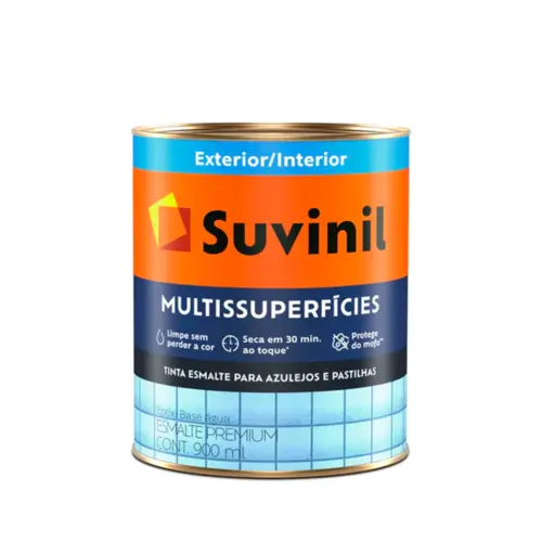 ESMALTE MULTISSUPERFICIES ACETINADO BASE AGUA 0,9L BRANCO SUVINIL