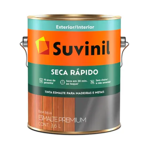 ESMALTE SECA RAPIDO 3,6L ACETINADO BRANCO SUVINIL