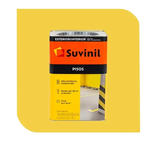 Tinta Acrílica Piso Amarelo Demarcação 18L Suvinil