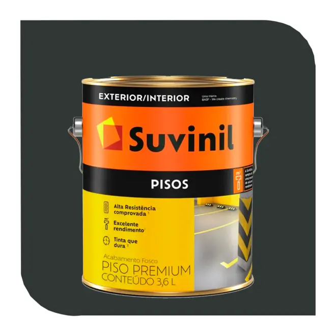 TINTA ACRILICA PISO 3,6L PRETO SUVINIL