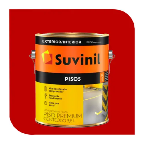 TINTA ACRILICA PISO 3,6L VERMELHO DEMARCAO SUVINIL