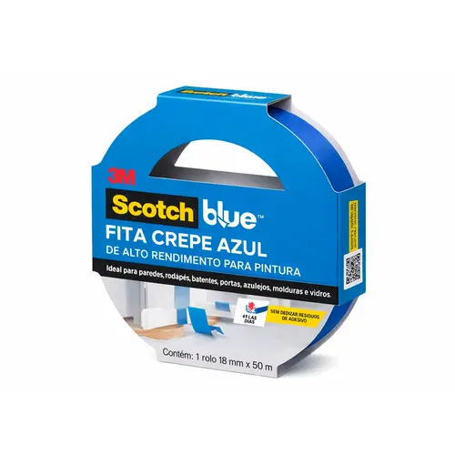 Fita Crepe Profissional ScotchBlue 18mm x 50mm 3M