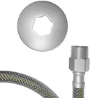 Mangueira Engate Flexível Inox para Gás 1/2" 1,20m Blukit