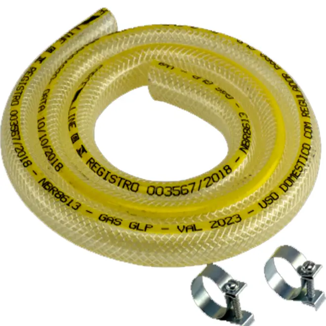 Mangueira Para Gás GLP 0,80m com Abraçadeiras Force Line