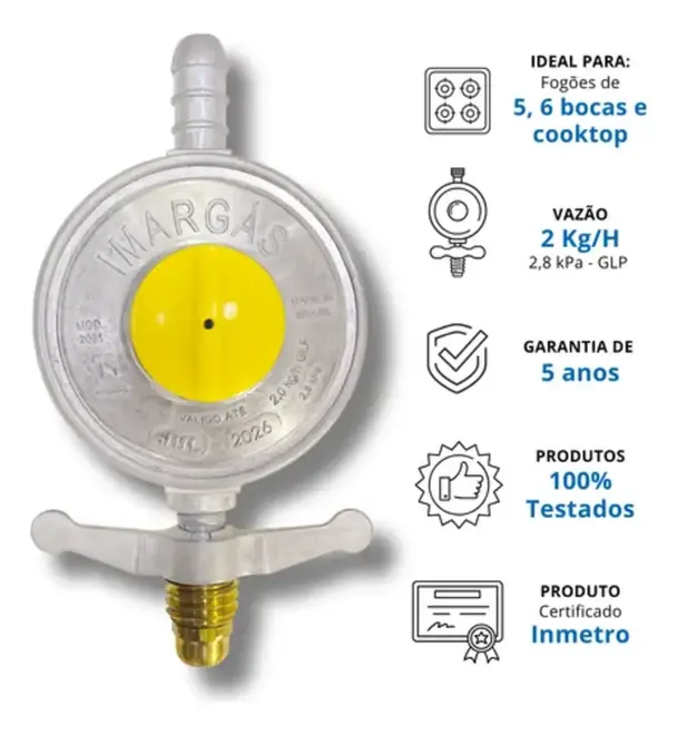Regulador de Gás 2kg/h GLP 2001/01 Imar