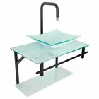 Lavabo com Cuba Rubi 64x40cm Marmorizado Branco Dulluc