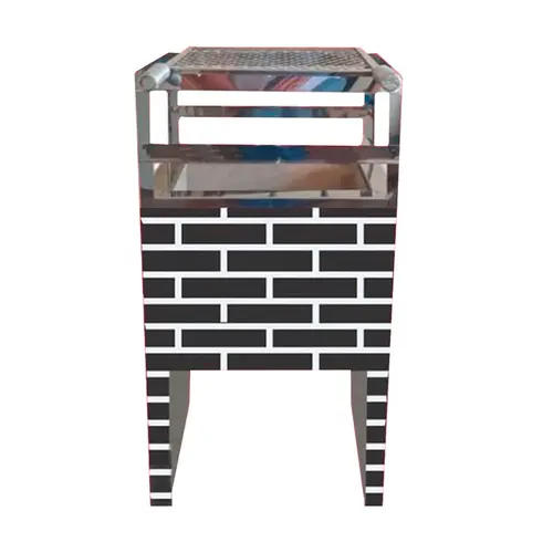 CHURRASQUEIRA MINI TIJOLO PINTADO BLACK 0,98X0,48 CK