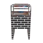 CHURRASQUEIRA MINI TIJOLO PINTADO BLACK 0,98X0,48 CK