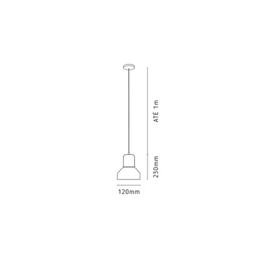 Pendente Viena Preto Com Cobre 1 Lâmpada Kinlight