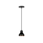 Pendente Viena Preto Com Cobre 1 Lâmpada Kinlight