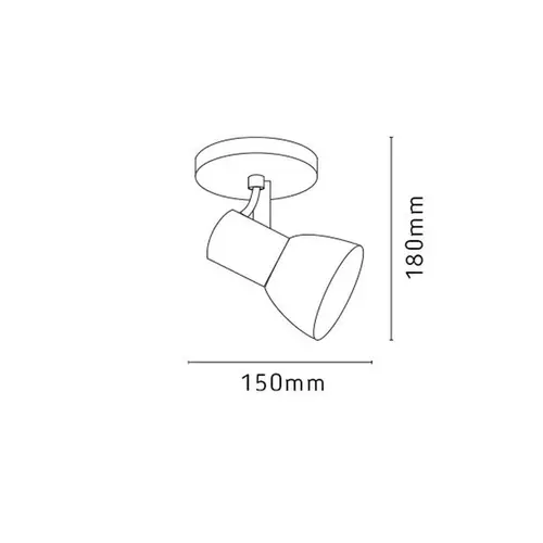 Spot Pop Cobre/Preto 1 Lâmpada Kinlight