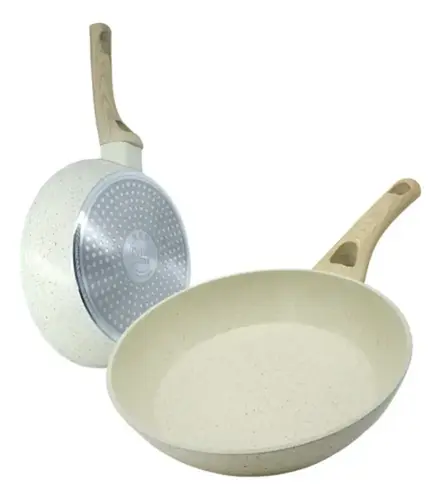 Frigideira Antiaderente Cerâmica 20cm Creme Dolce Home