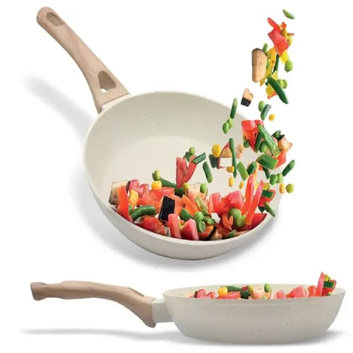 Frigideira AntiAderente Ceramica 28cm Creme Dolce Home