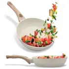 Frigideira AntiAderente Ceramica 28cm Creme Dolce Home