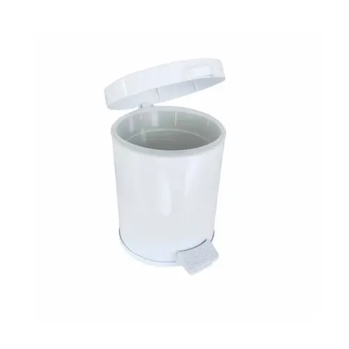 Lixeira de Aço com Pedal 4,5L Branca 3501 Viel