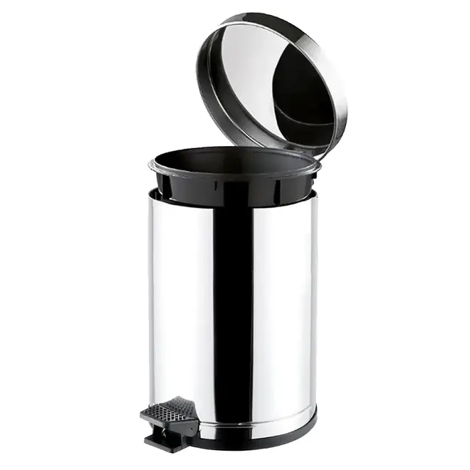 Lixeira Inox com Pedal 10,5L Preta 3565 Viel