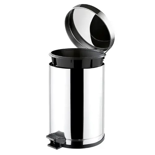 Lixeira Inox com Pedal 10,5L Preta 3565 Viel
