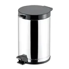 Lixeira Inox com Pedal 10,5L Preta 3565 Viel