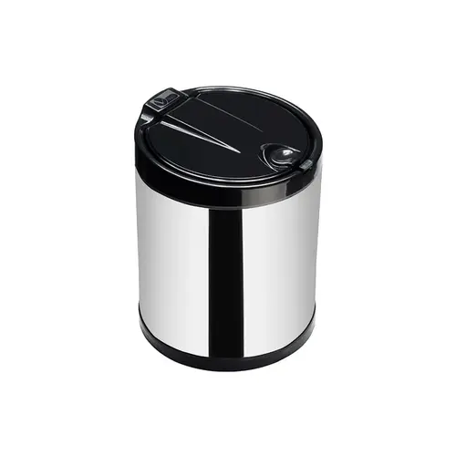 Lixeira Pia Tampa Click 2,5L Aço Inox Preto 3506 Viel
