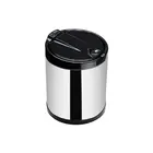 Lixeira Pia Tampa Click 2,5L Aço Inox Preto 3506 Viel