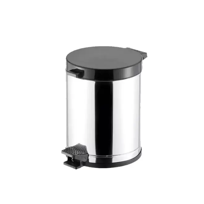 Lixeira Inox com Pedal 4,5L Preta 3507 Viel